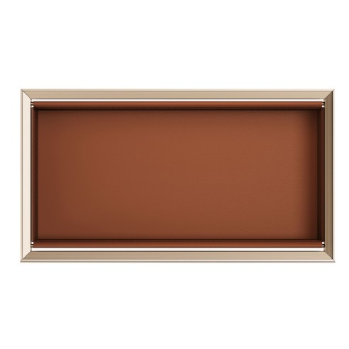 Maverick Soft Close Leather Basket Gold