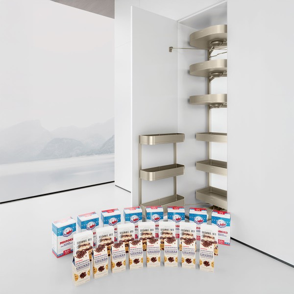 Melora Rotatable Multifunctional Pantry Gold