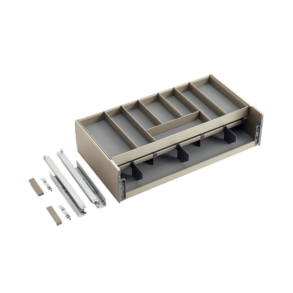 Melora Pull-out Basket With Cutlery Tray Gold