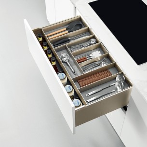 Melora Pull-out Basket With Cutlery Tray Gold