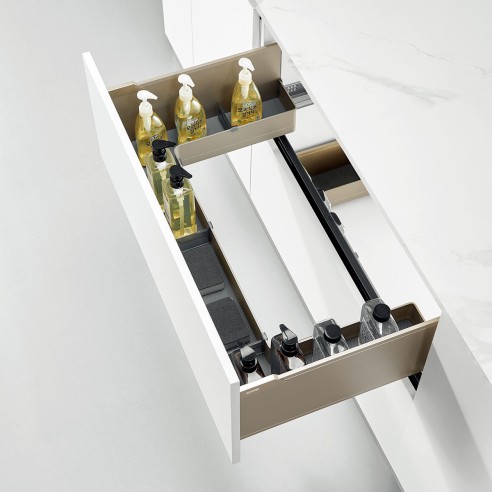 Melora High U-shaped Basket Under Sink Gold