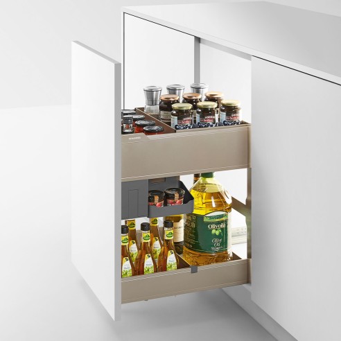 Melora Pull-out Seasoning Basket with Slidable Drawer Gold