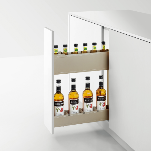 Melora Side Two-layers Pull-out Basket - Champagne Gold